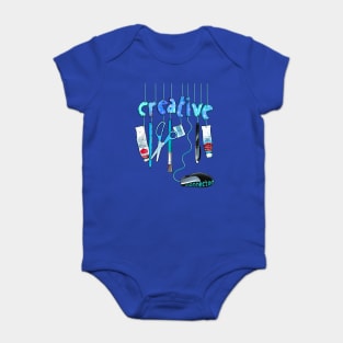 Connected Creative in Blue Baby Bodysuit